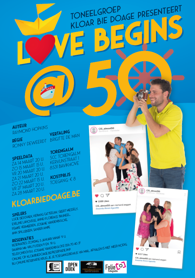 affiche voorstelling 2020-2021: Love Begins At 50
